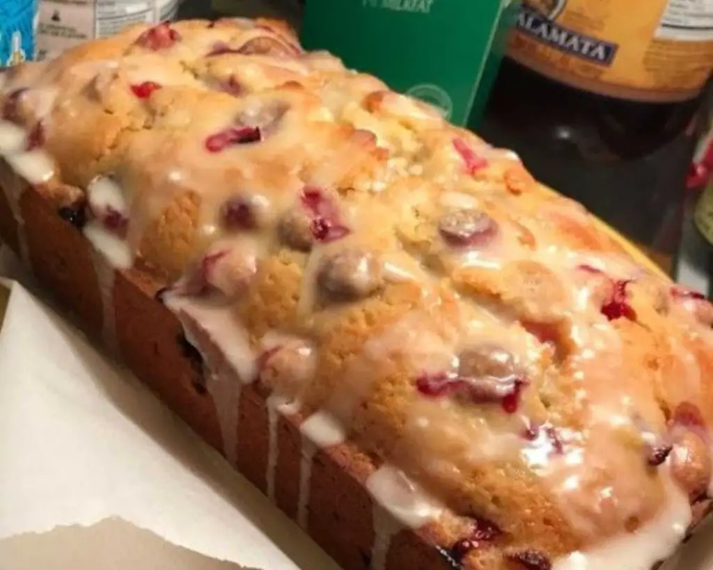 Cranberry and Orange Bread with Simple Glaze