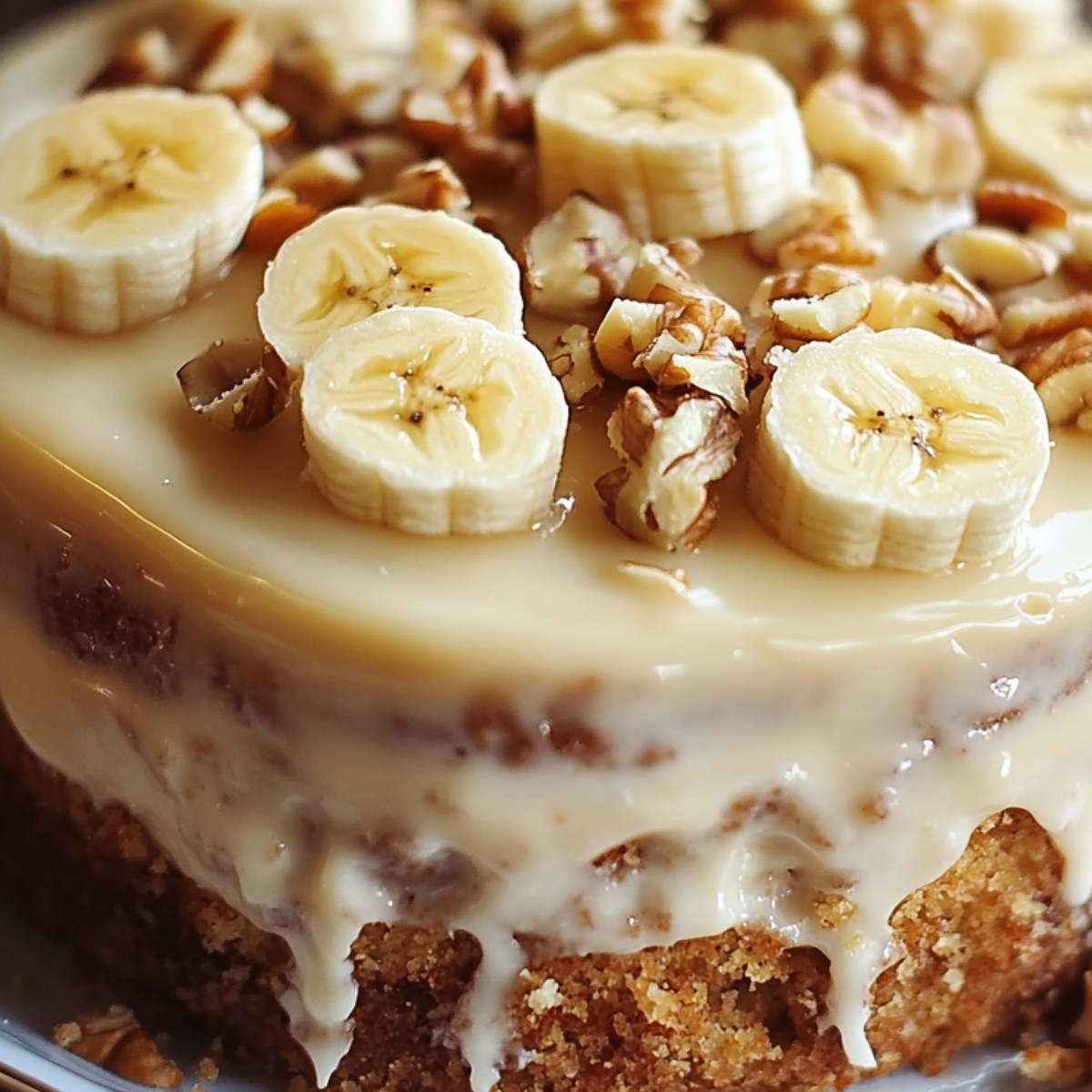 Banana Walnut Cream Cake