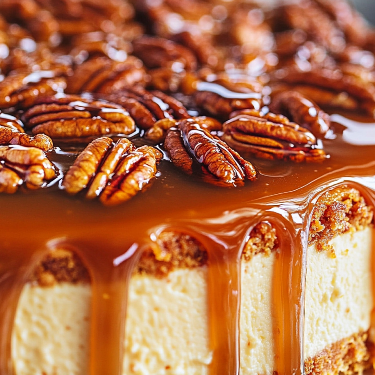 Caramel Pecan Pumpkin Cheesecake