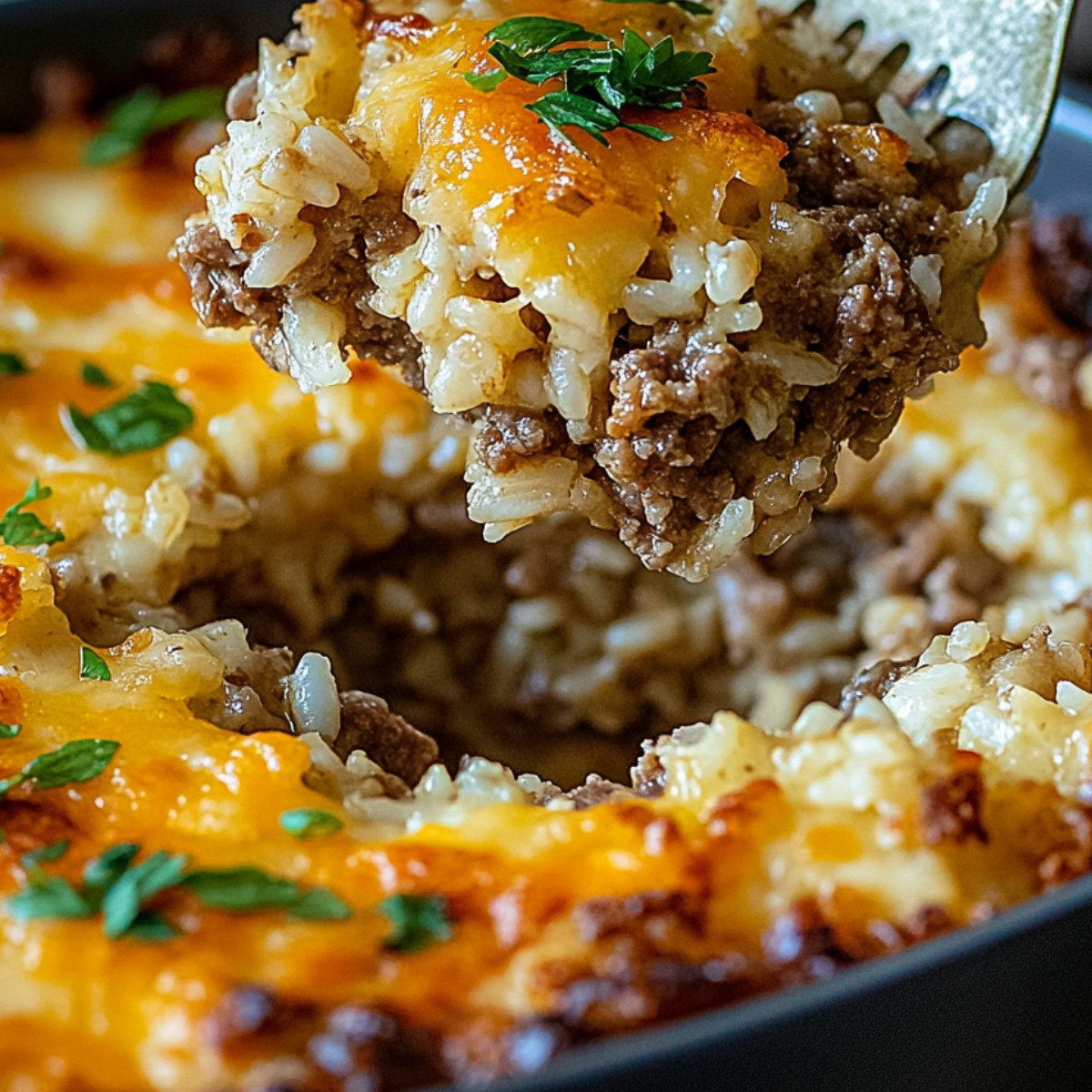 Cheesy Beef and Rice Casserole