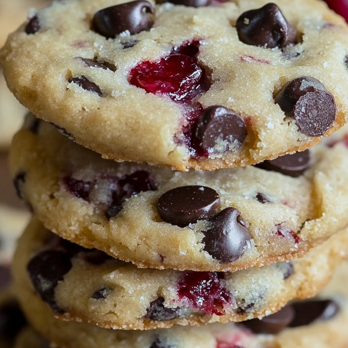 Cherry Chocolate Chip Shortbread Cookies