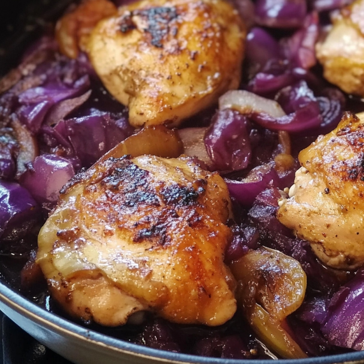 Chicken and Red Cabbage