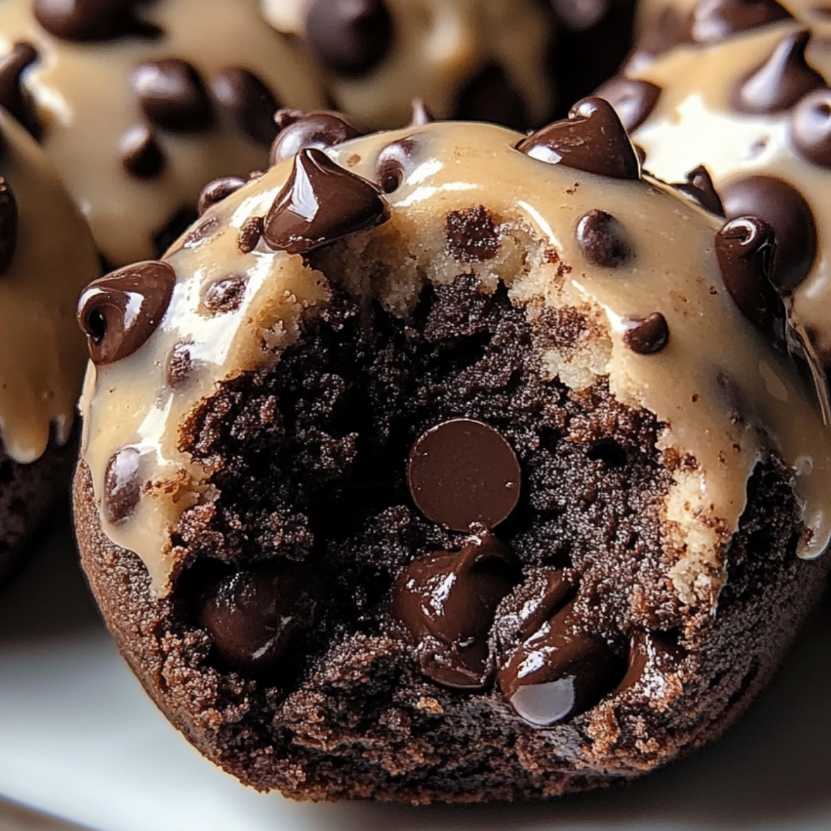 Chocolate Chip Cookie Dough Brownie Bombs