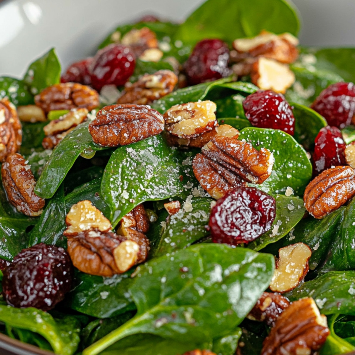 Cranberry Pecan Spinach Salad