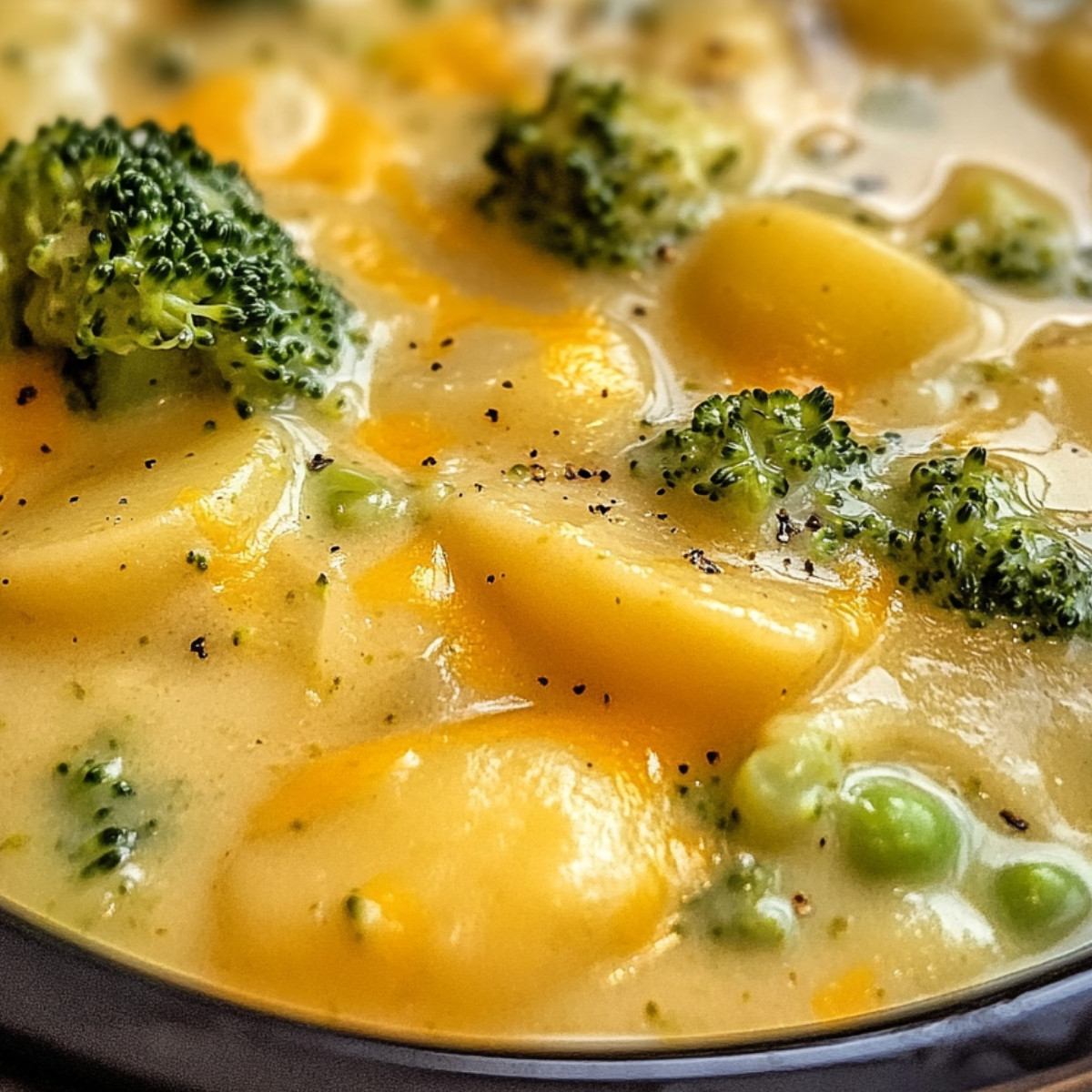 Crockpot Potato Broccoli Cheddar Soup