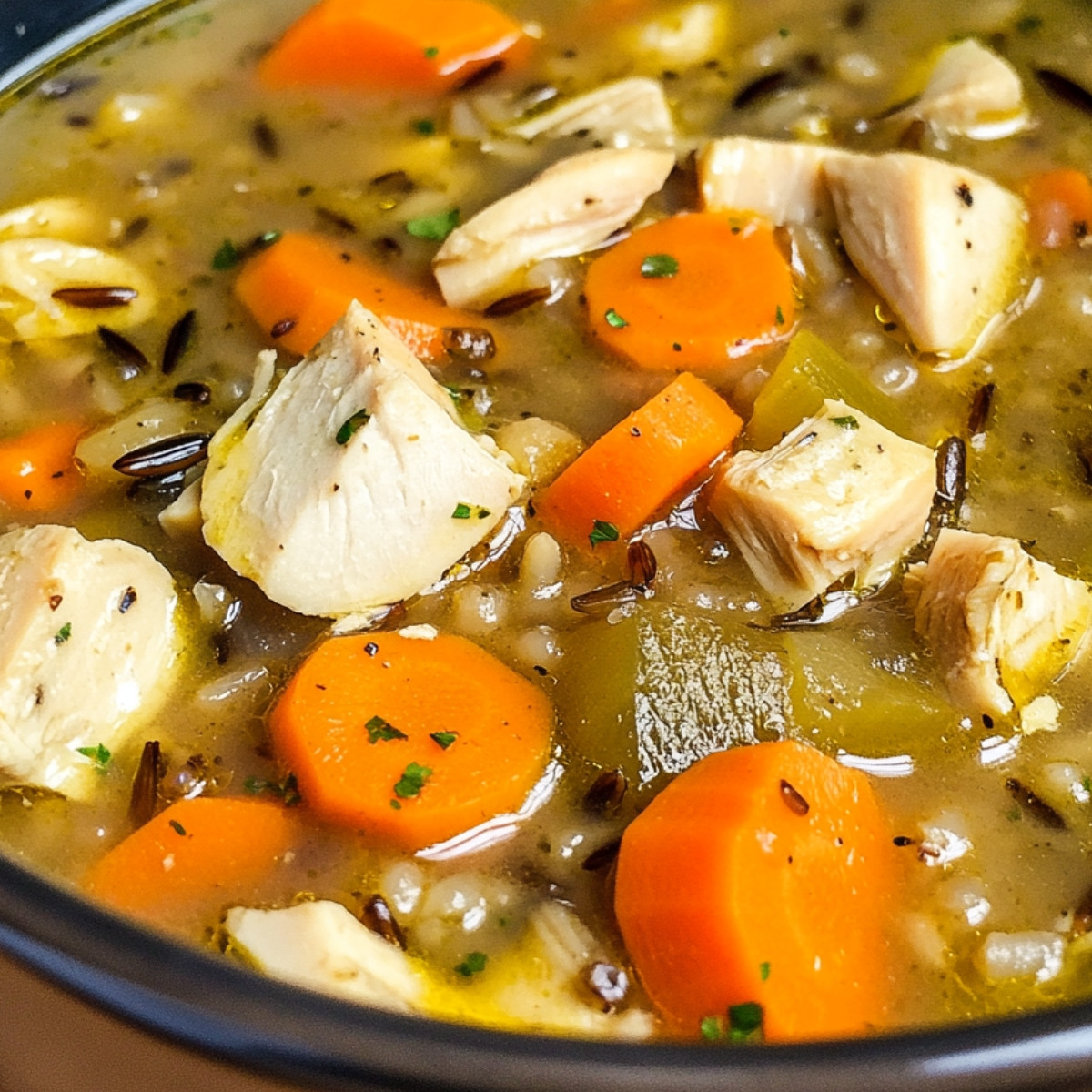 Hearty Autumn Turkey and Wild Rice Soup