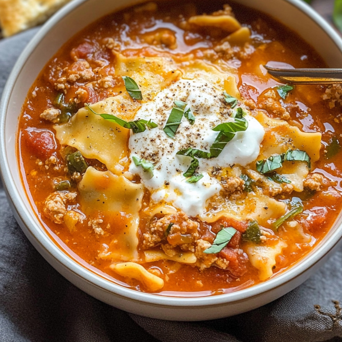 Hearty Lasagna Soup