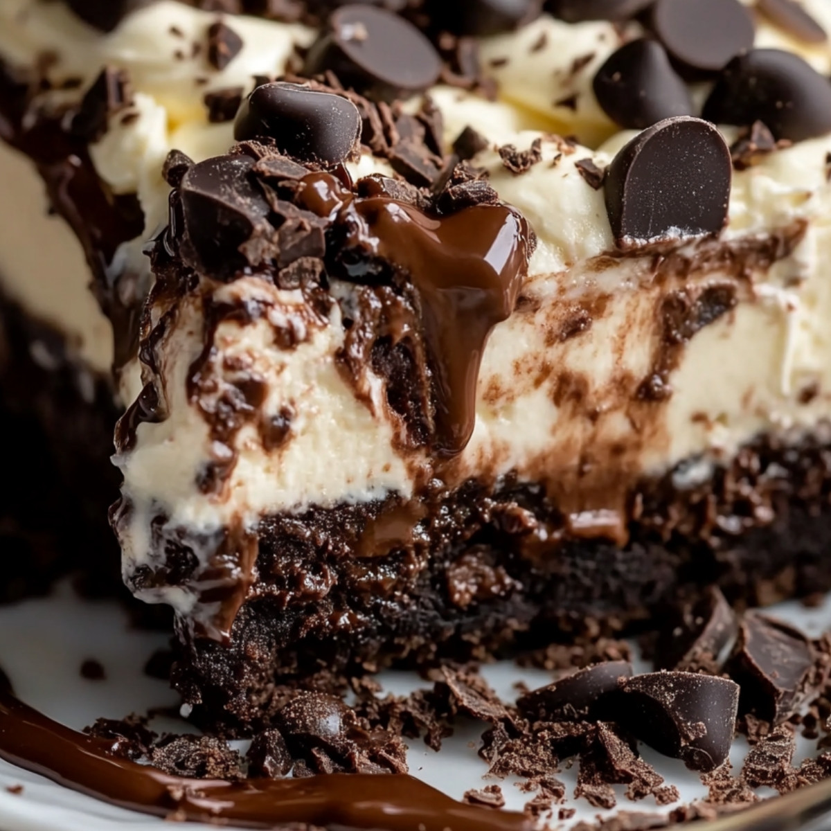 Hot Fudge Sundae Brownie Cheesecake