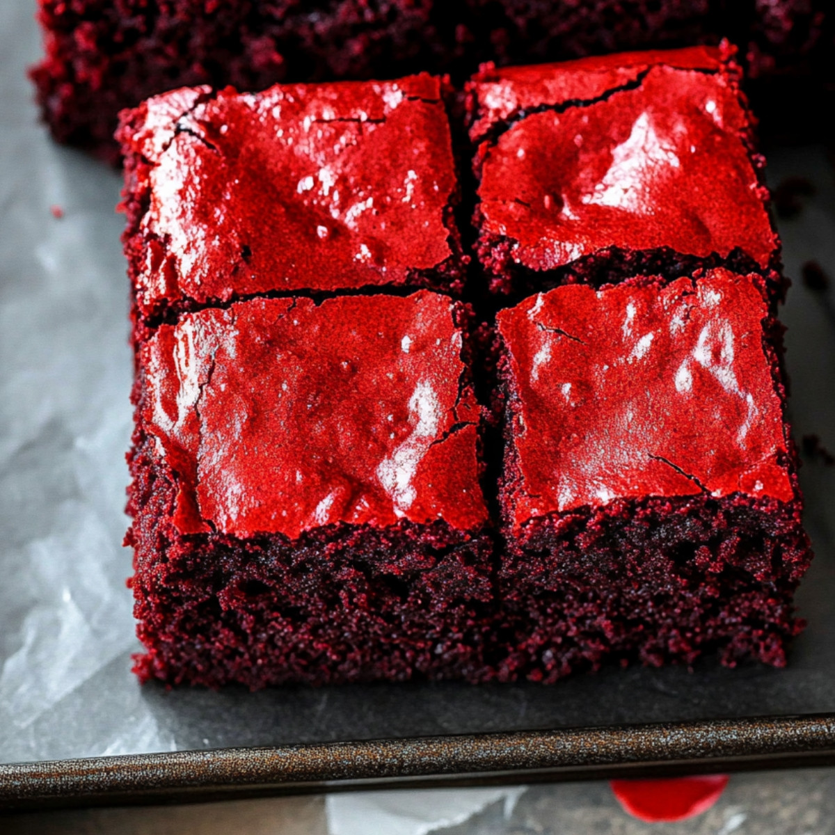 Kiss Me Red Velvet Brownies