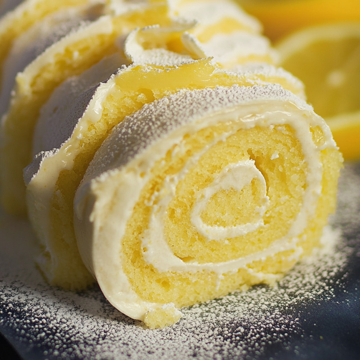 Luscious Lemon Cream Roll Cake