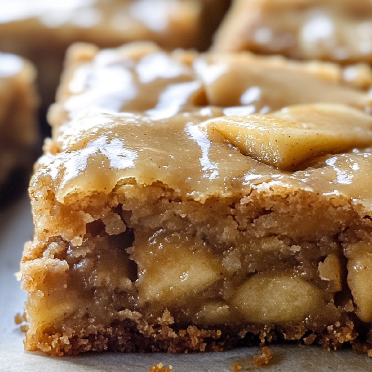 Maple Glazed Apple Blondies