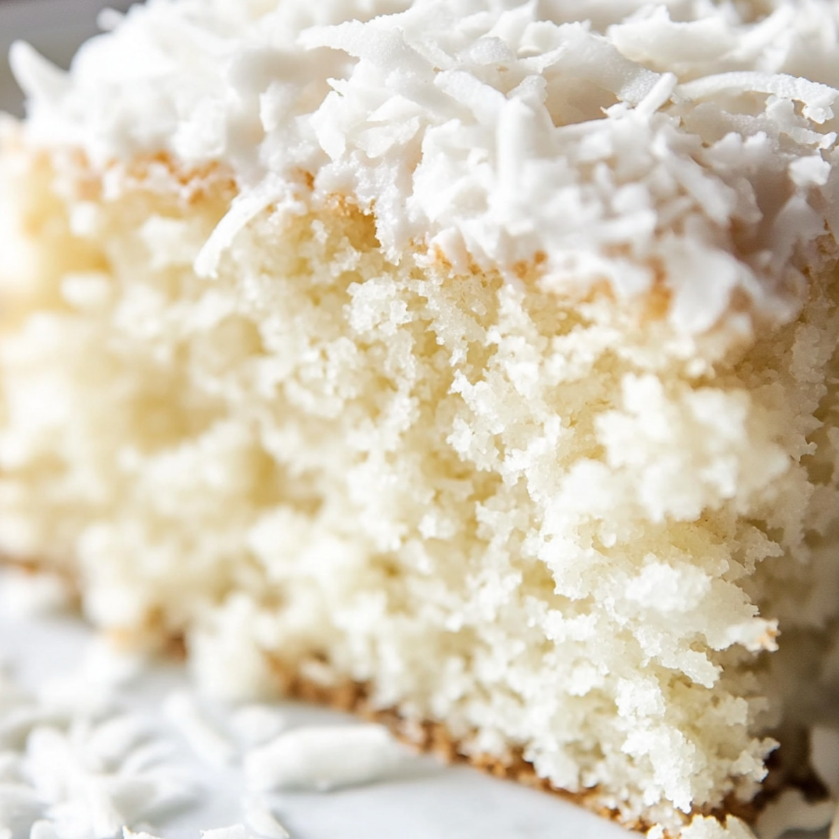 Moist and Fluffy Coconut Cake