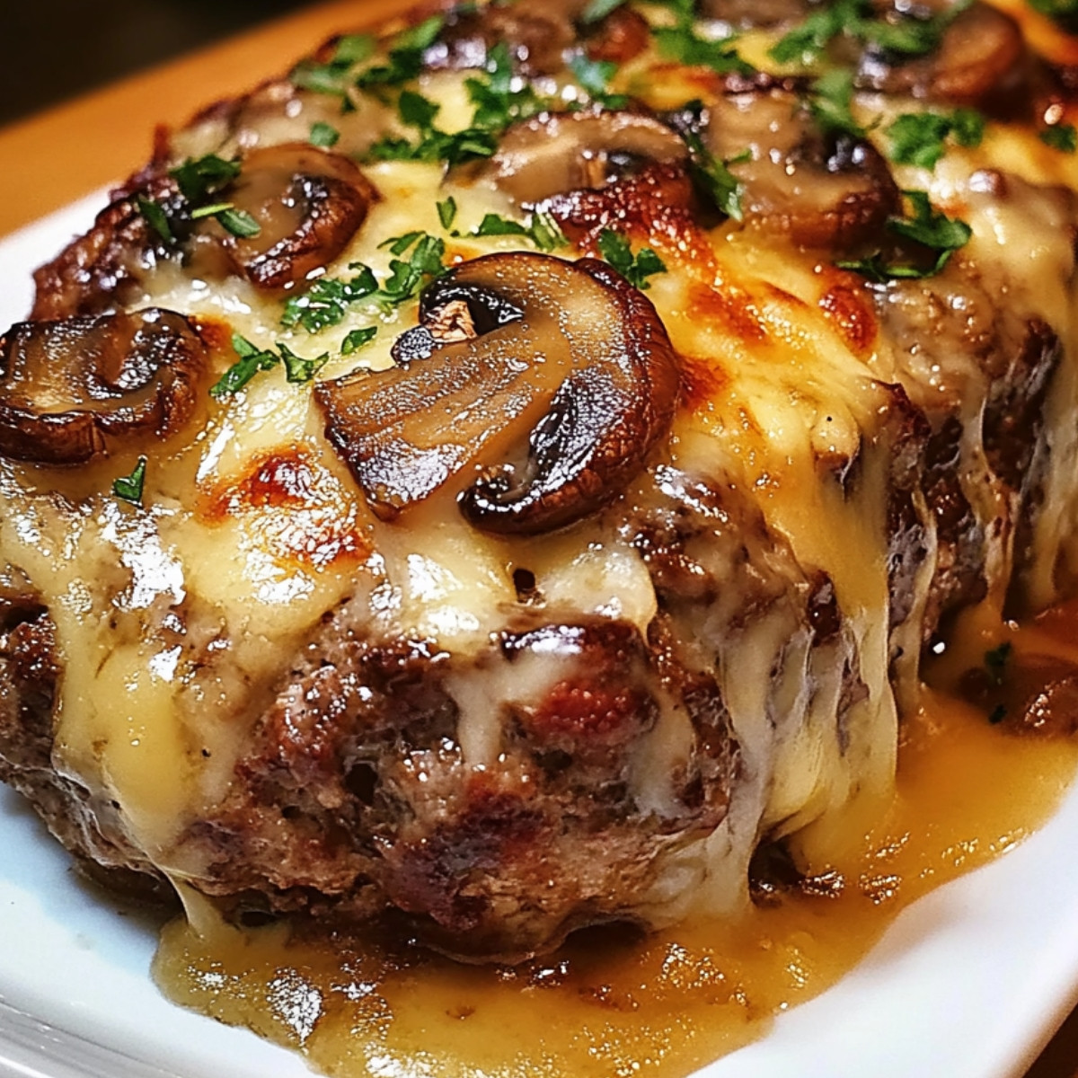 Mushroom Swiss Cheese Meatloaf