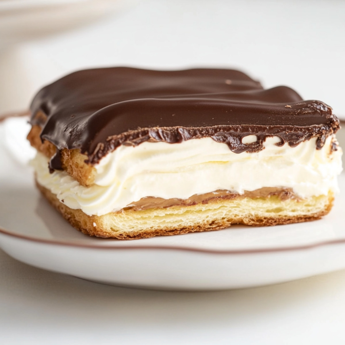 No Bake Chocolate Eclair Cake