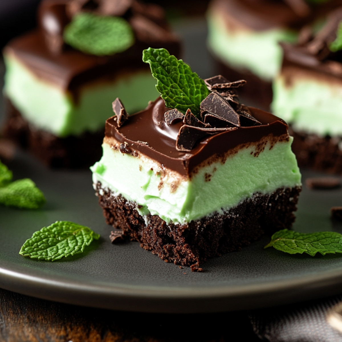 No-Bake Chocolate Mint Cheesecake Bites