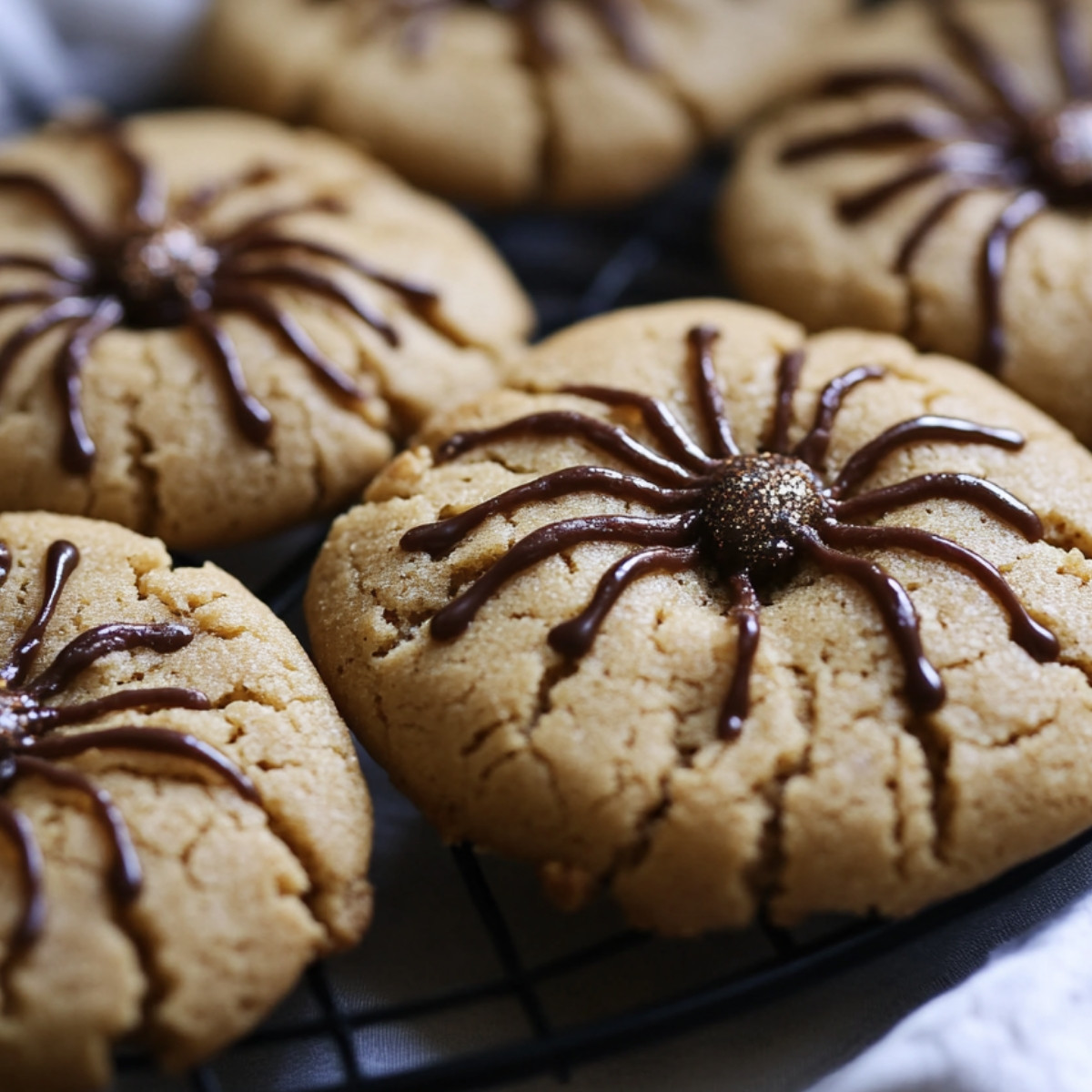 Peanut Butter Spider Cookies