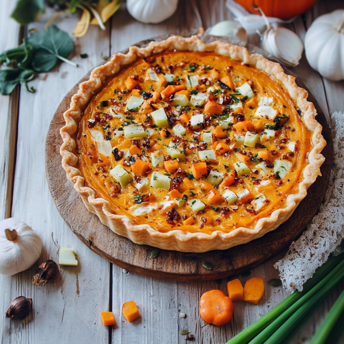 Pumpkin & Leek Quiche