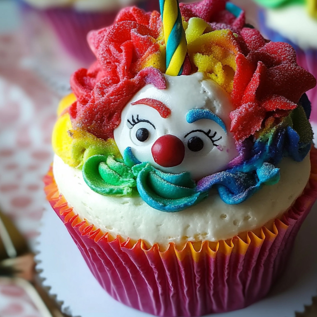 Rainbow Clown Cake