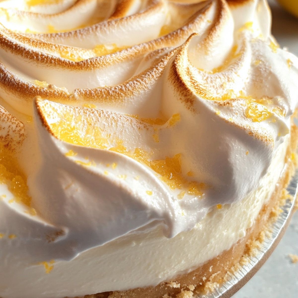 Triple Lemon Meringue Cheesecake