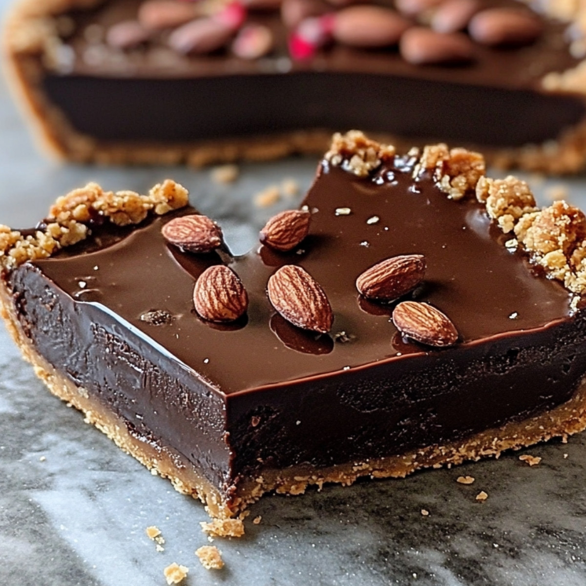 Vegan Chocolate Tart with Almond Crust