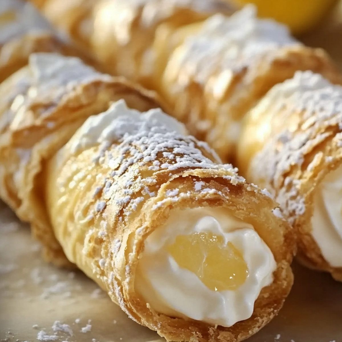 Zesty Lemon Meringue Pie Cannolis