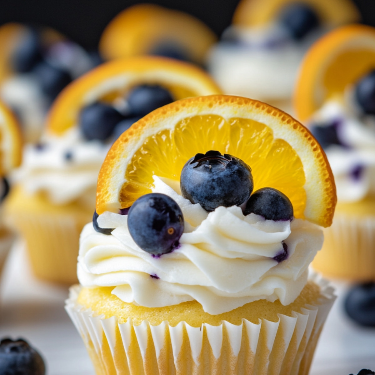 Blueberry Orange Cheesecake Cupcakes