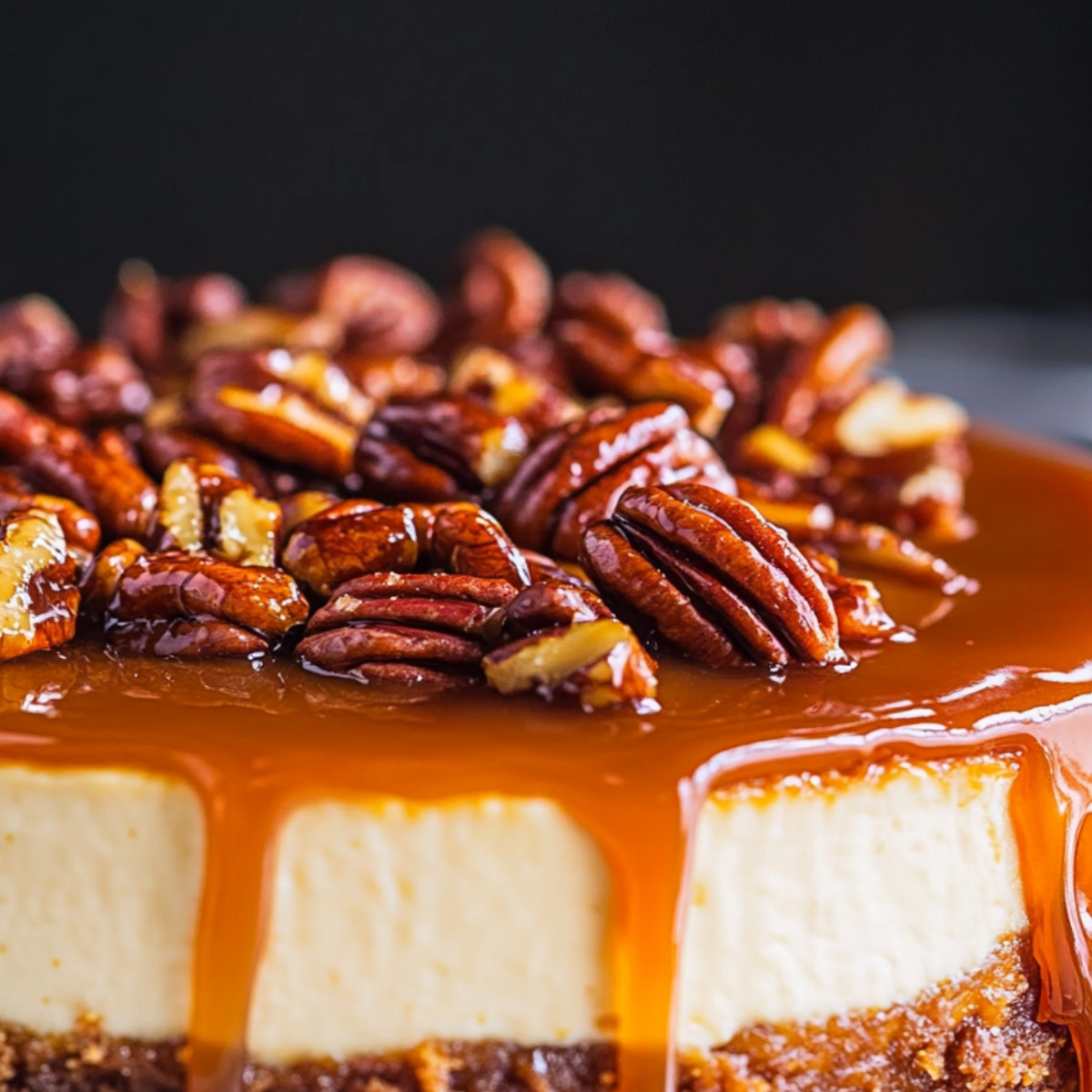 Caramel Pecan Pumpkin Cheesecake