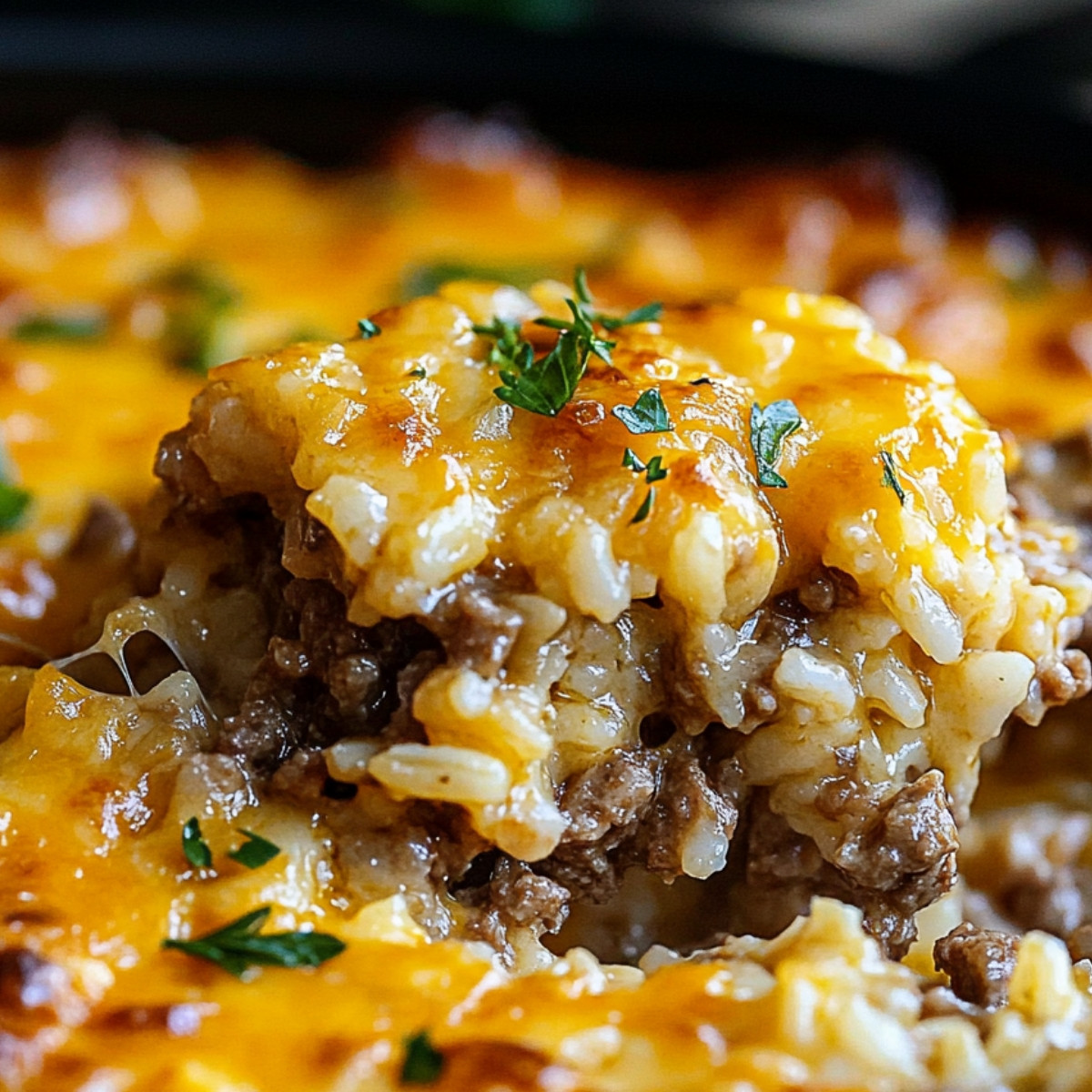 Cheesy Beef and Rice Casserole