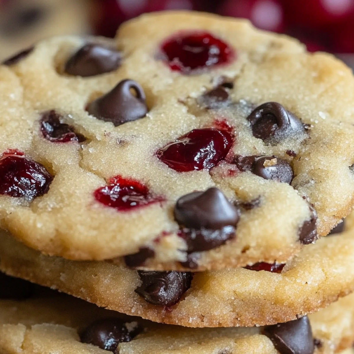 Cherry Chocolate Chip Shortbread Cookies