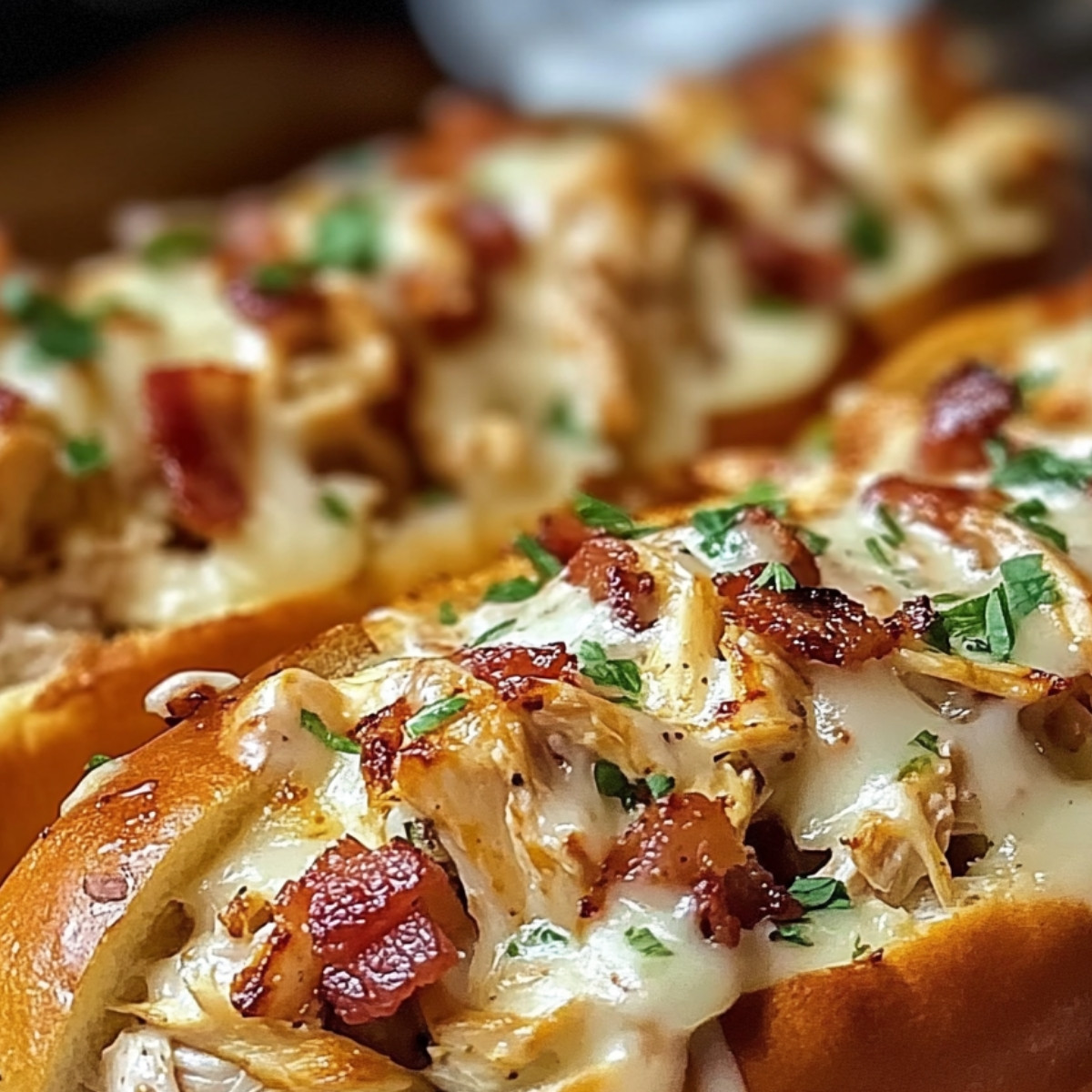 Chicken Bacon Ranch Stuffed Bread