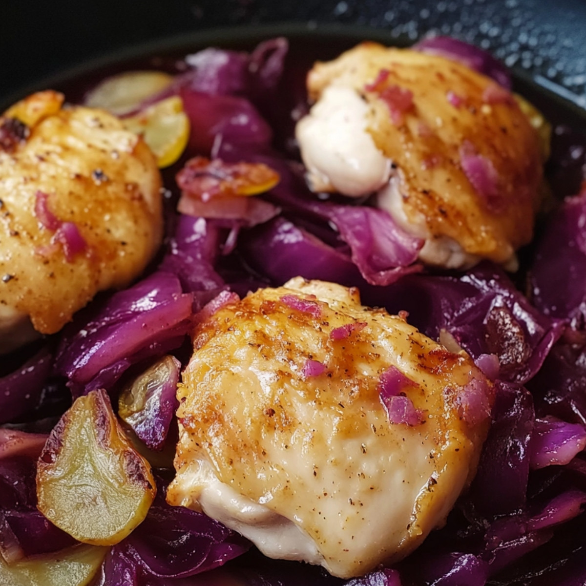 Chicken and Red Cabbage