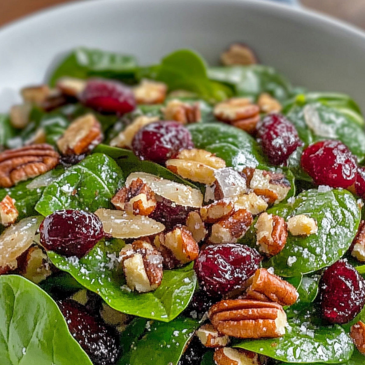 Cranberry Pecan Spinach Salad