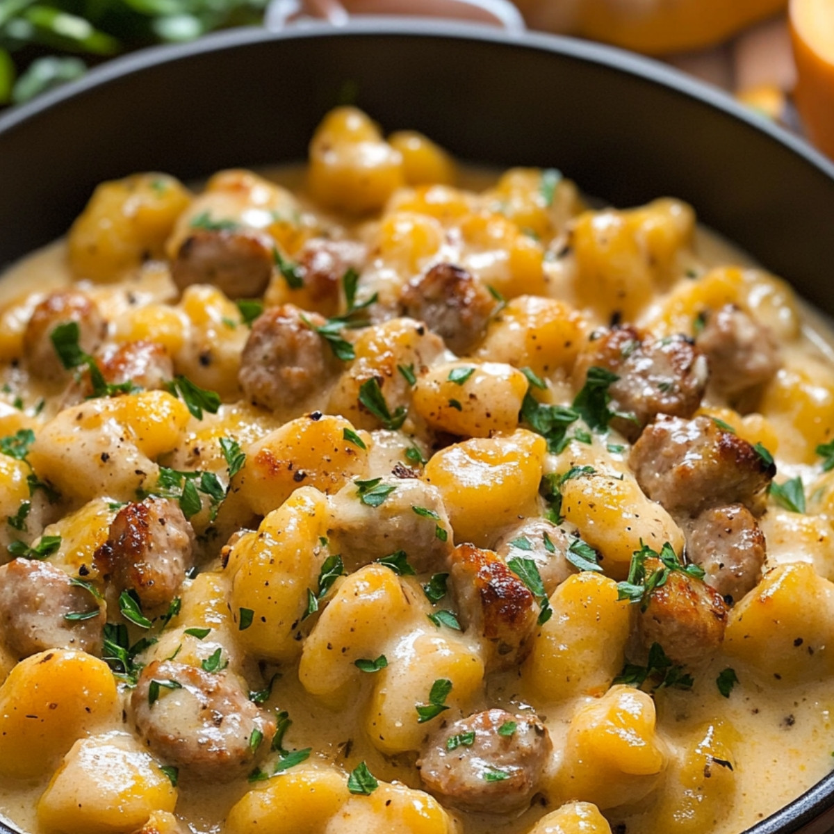 Creamy Butternut Squash Gnocchi with Sausage