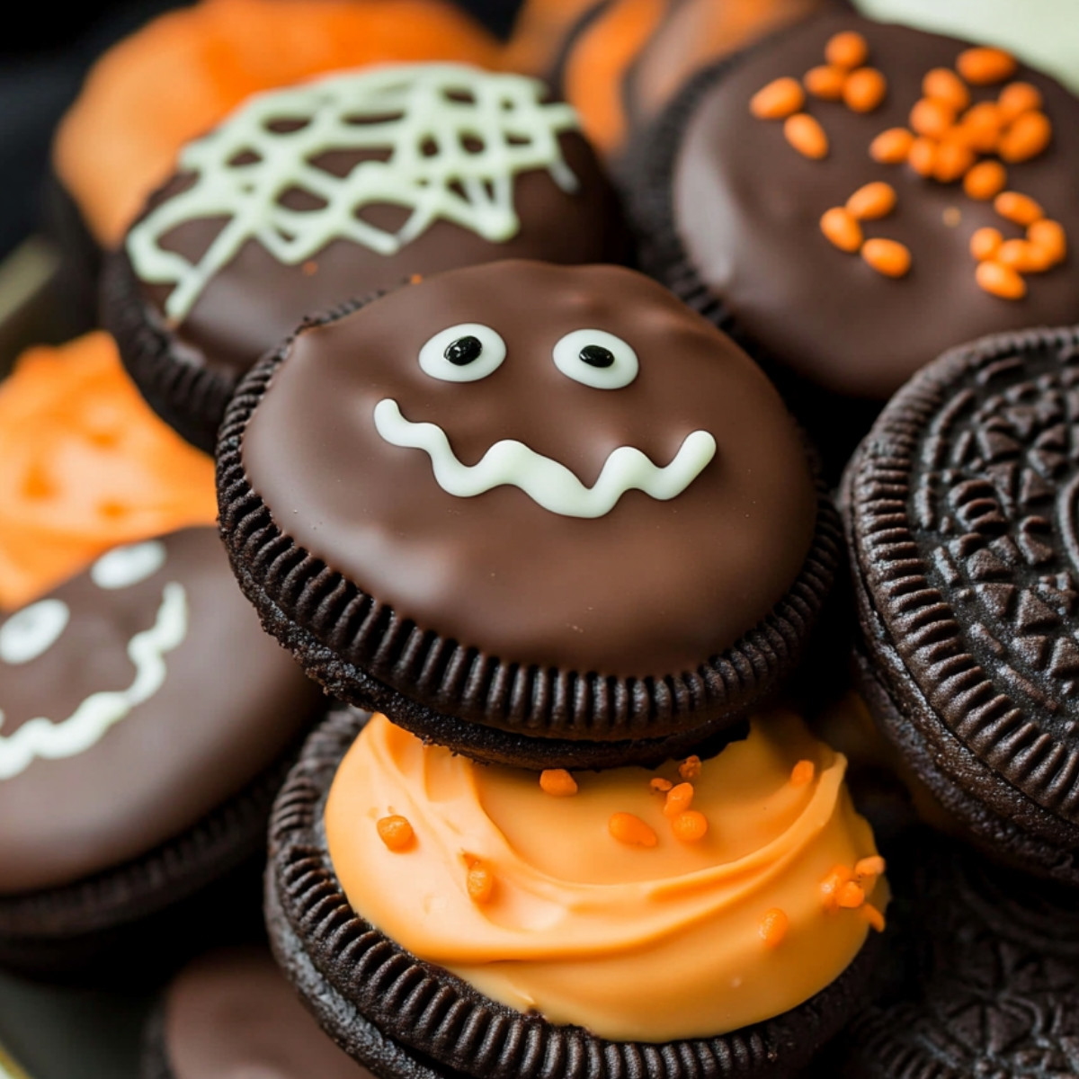 Easy Spooky Chocolate-Covered Halloween Dipped Oreos