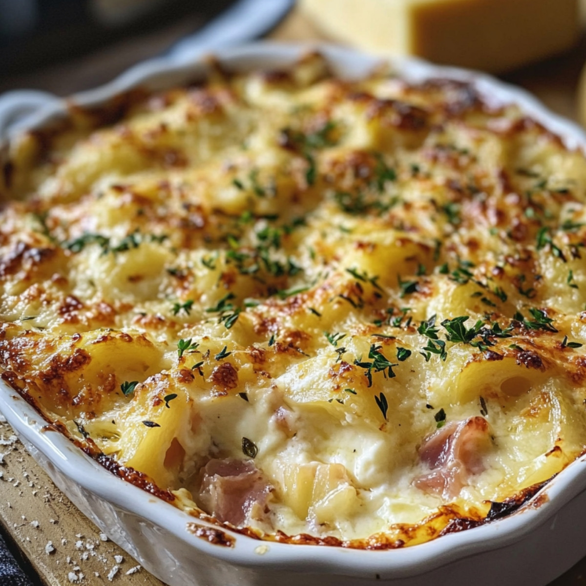 Gratin Fun et Coquin : Chou-Fleur, Pommes de Terre, Fromage et Jambon