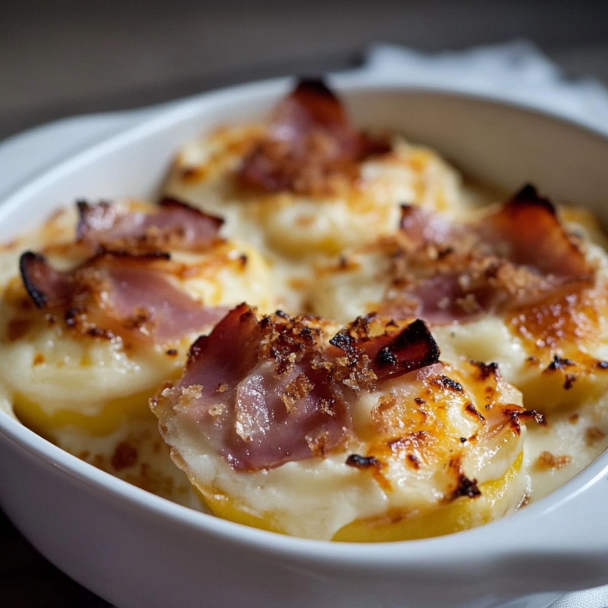 Gratin d'œufs durs au jambon et béchamel fromagée : Un classique réconfortant à savourer sans modération !