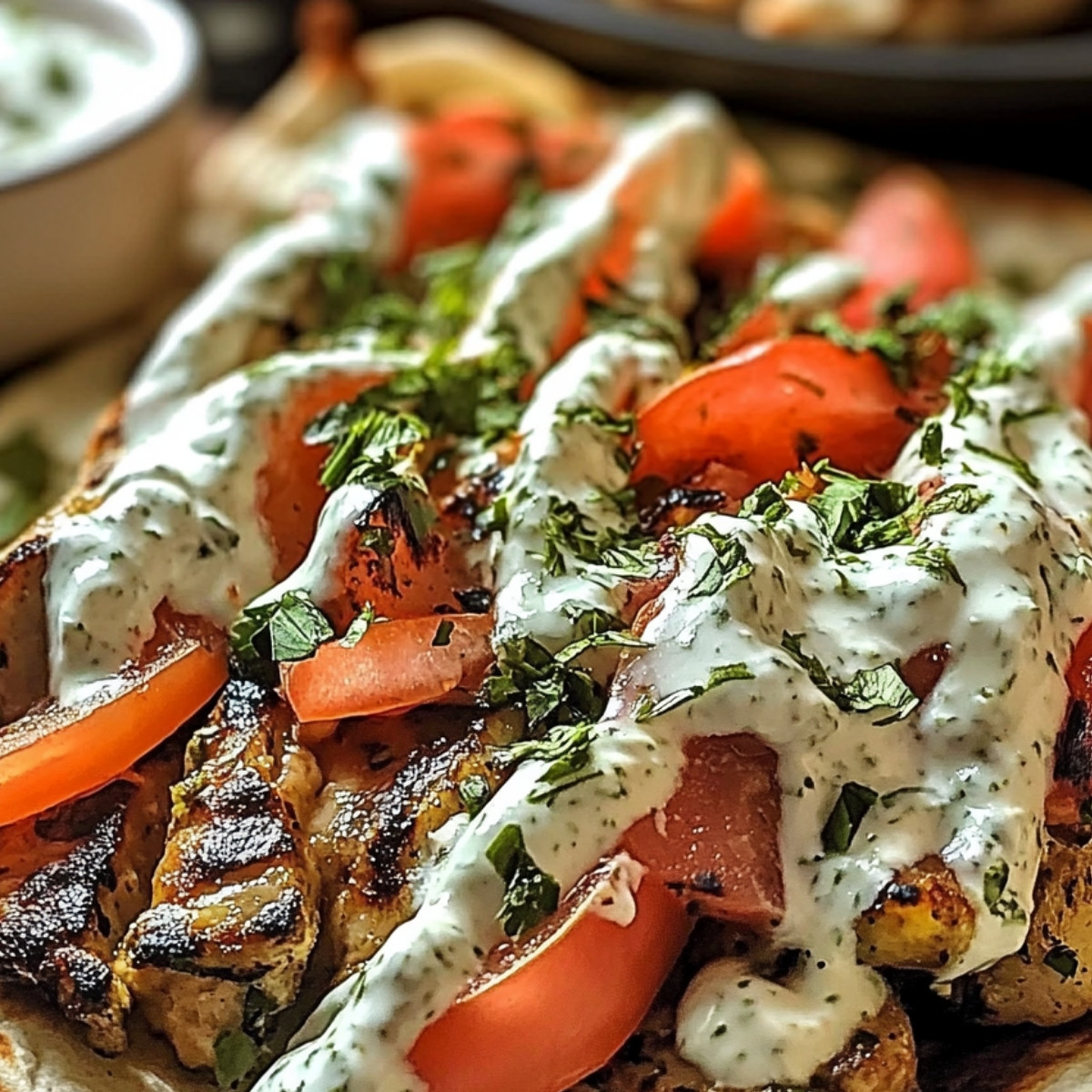 Greek Gyros with Tzatziki Sauce