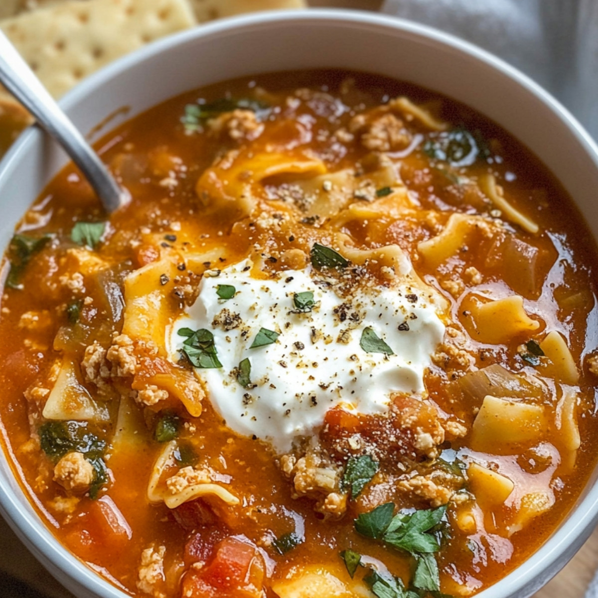 Hearty Lasagna Soup