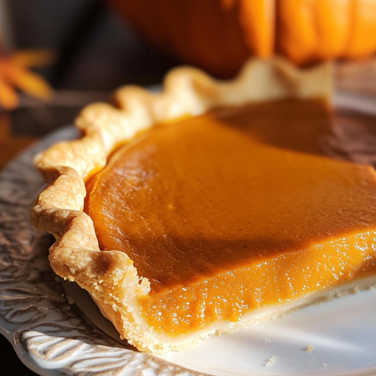 Homemade Fresh Pumpkin Pie