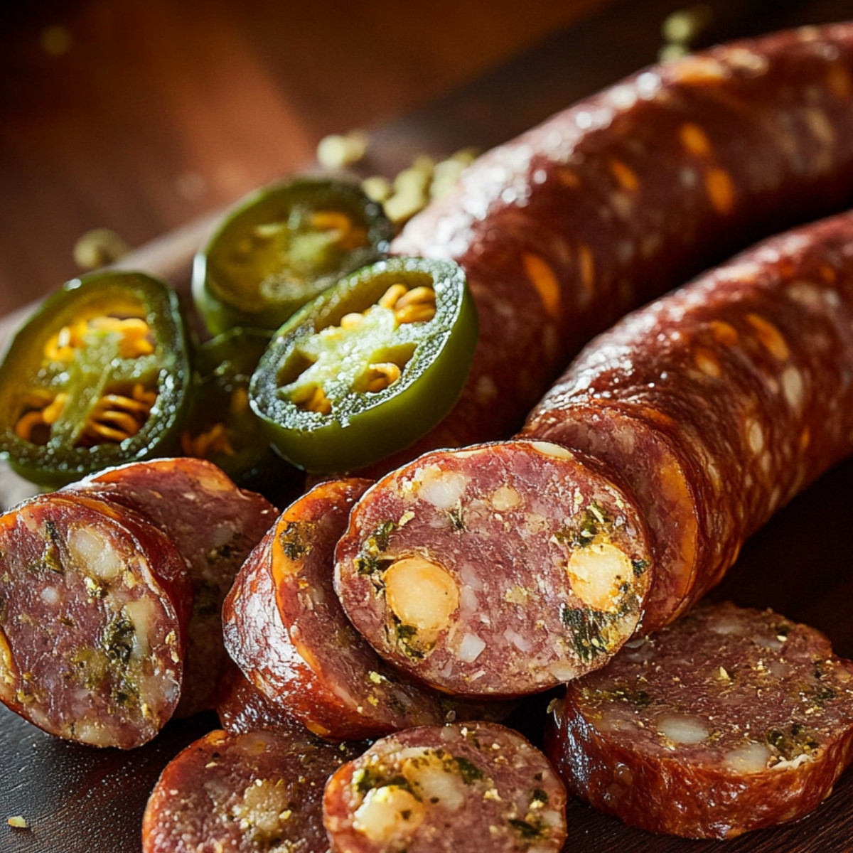 Jalapeño and Pepper Jack Summer Sausage