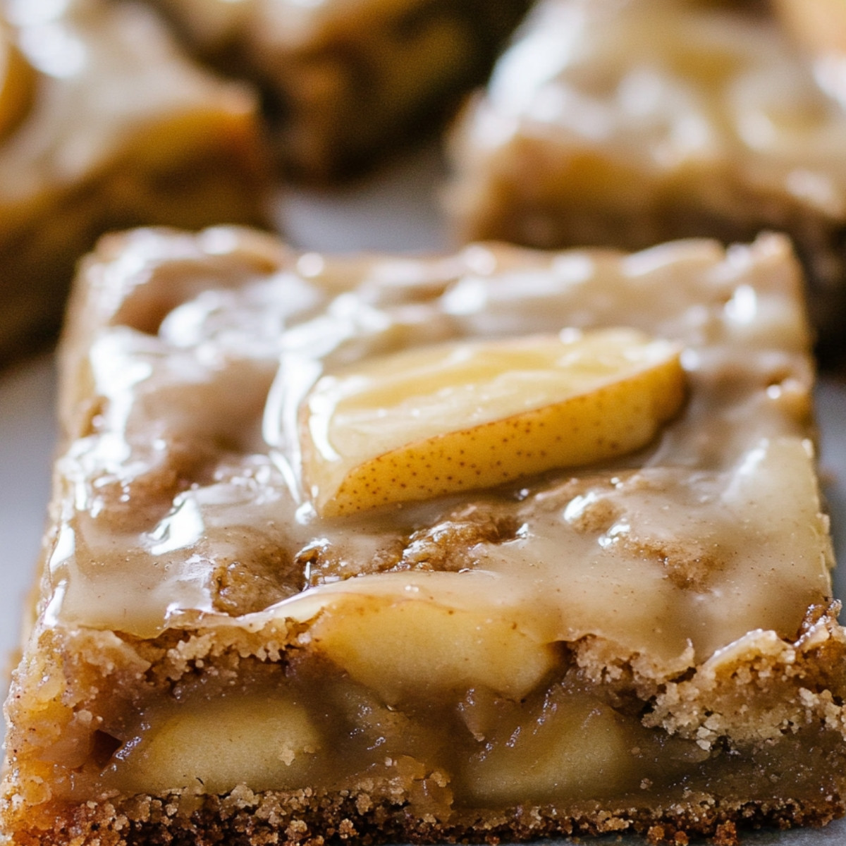 Maple Glazed Apple Blondies