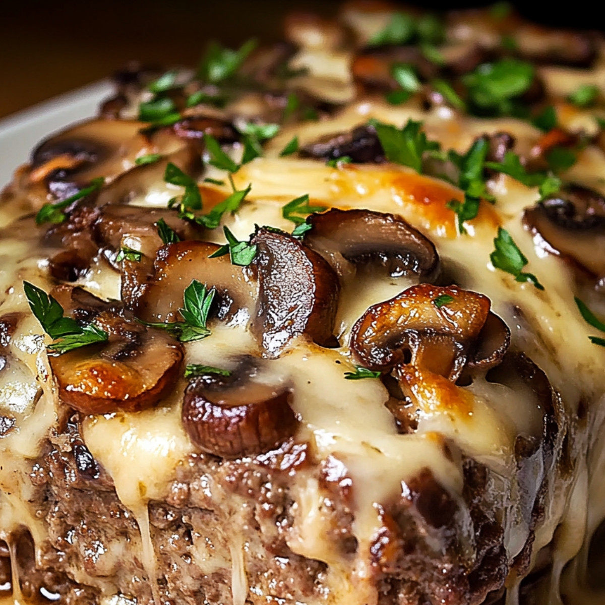 Mushroom Swiss Cheese Meatloaf