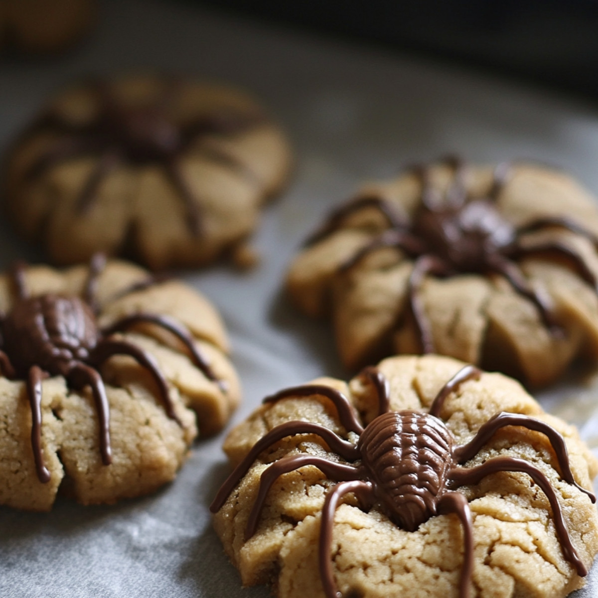 Peanut Butter Spider Cookies