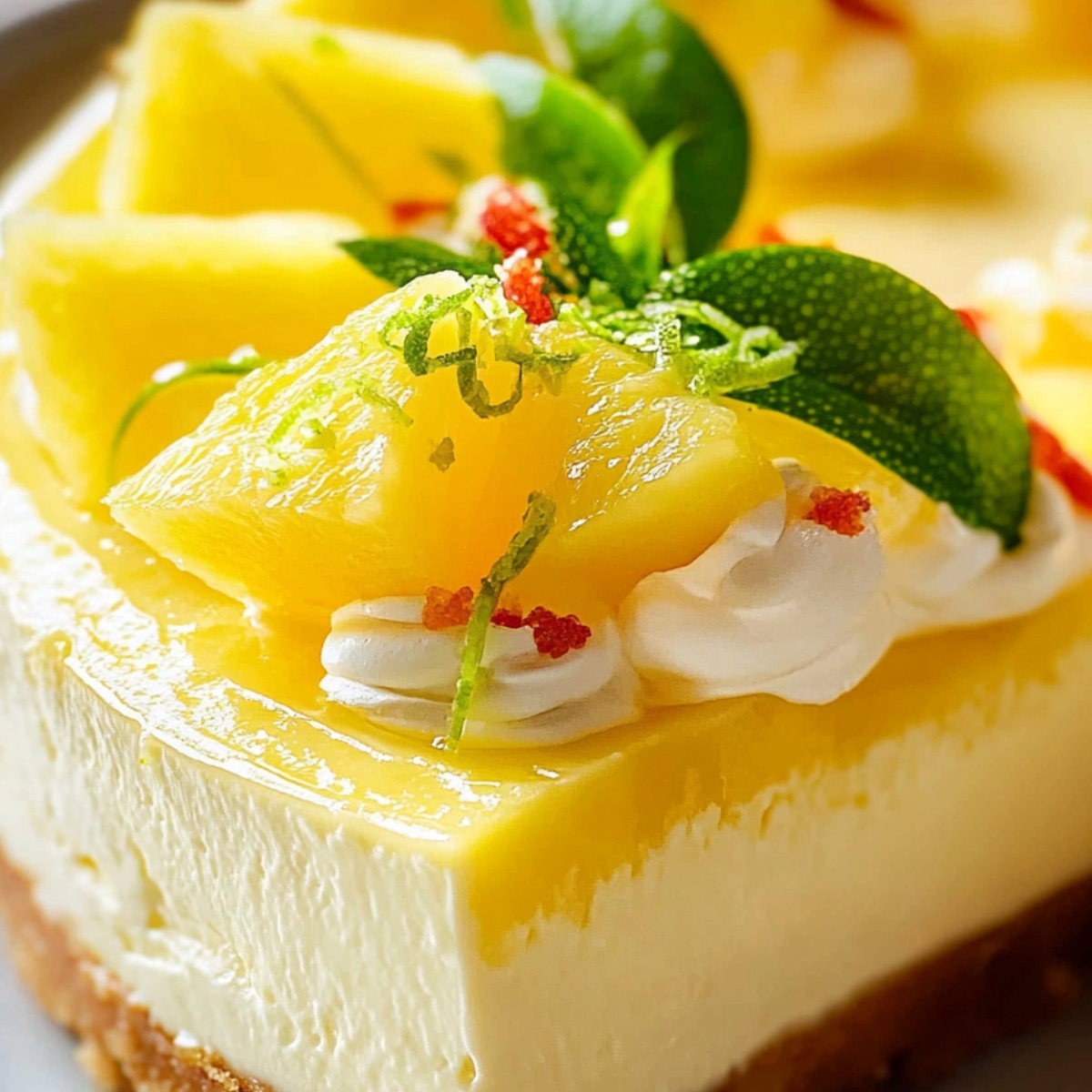 Pineapple Lime Heaven Cheesecake