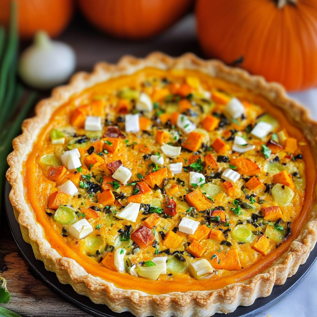 Pumpkin & Leek Quiche