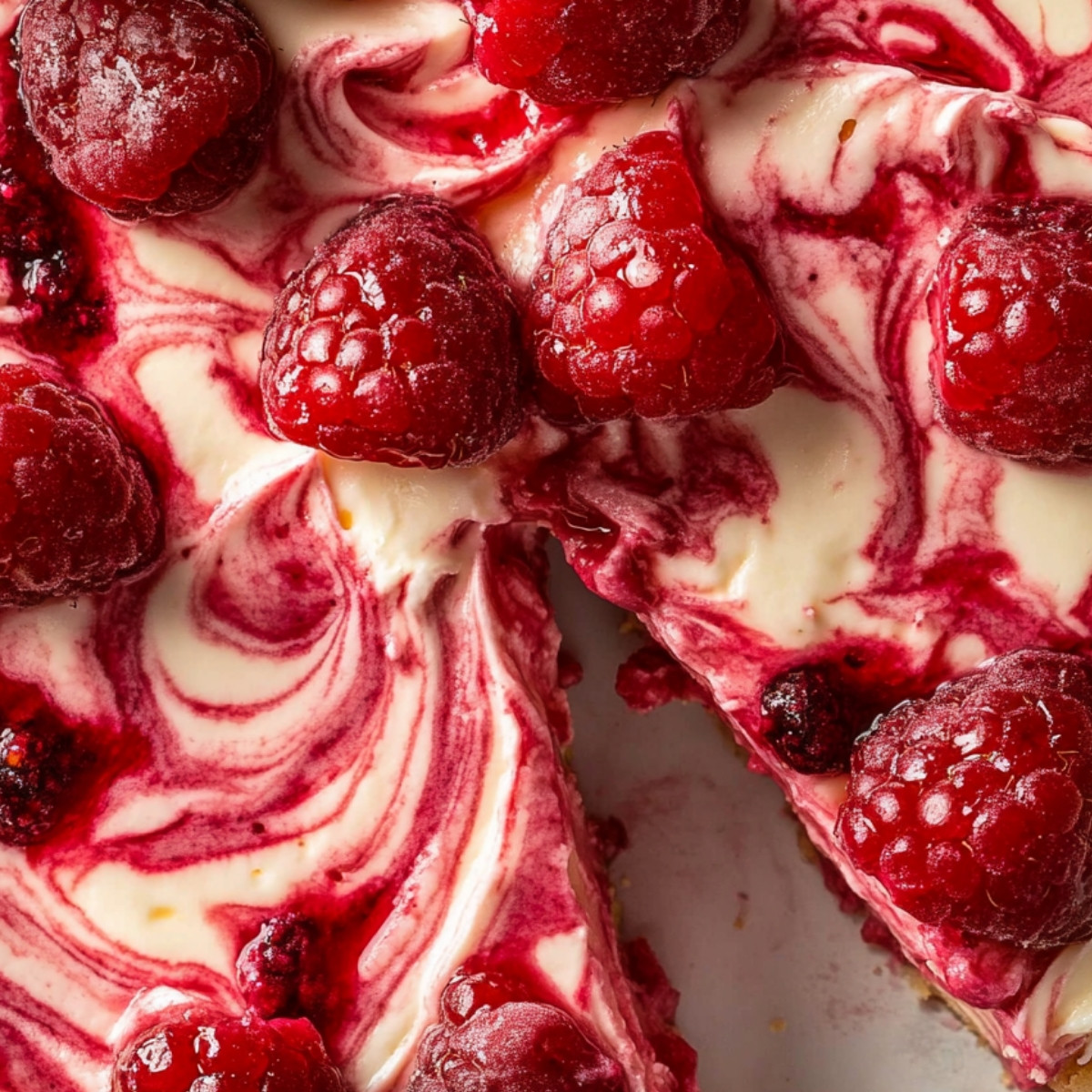 Raspberry Swirl Cheesecake