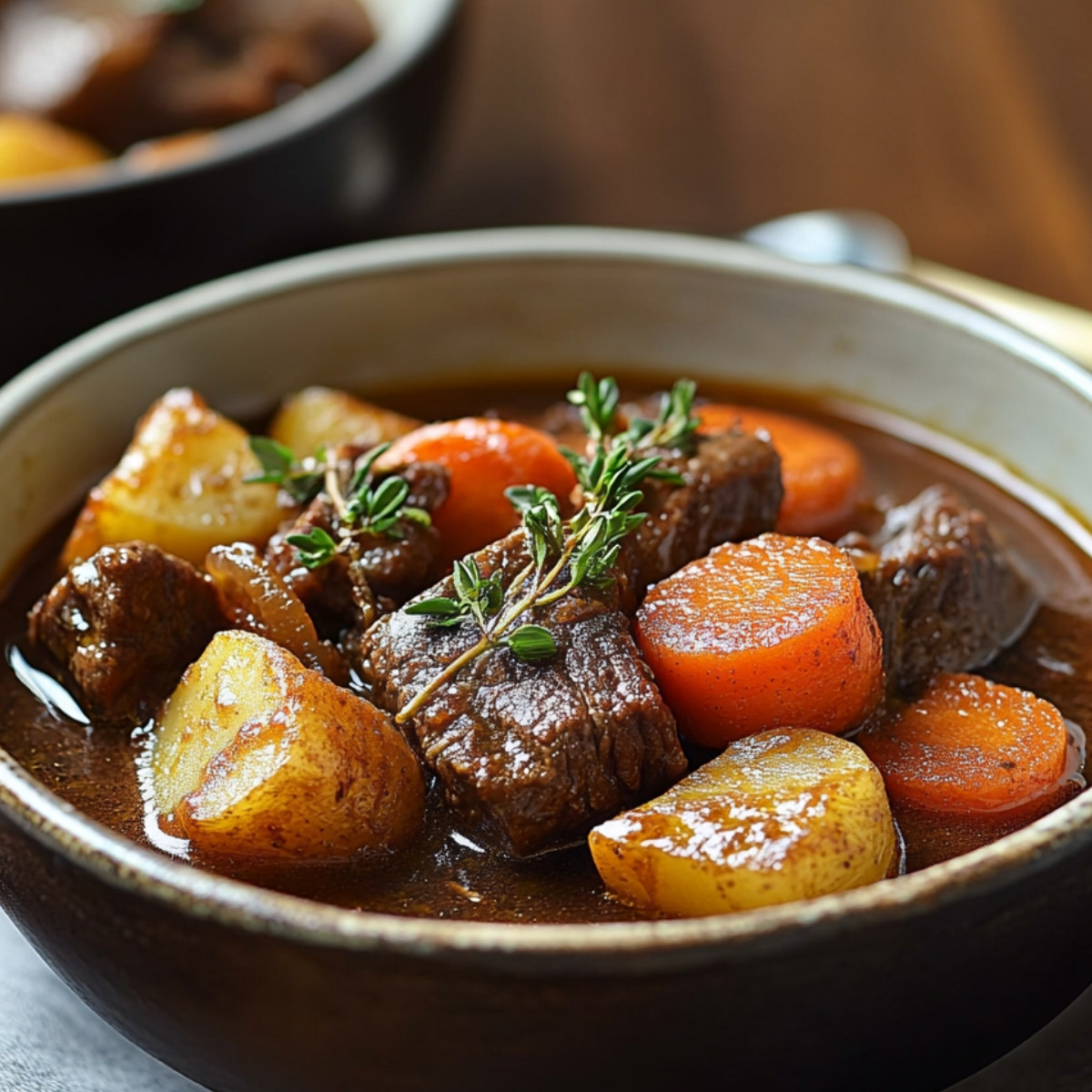 Savory Beef Stew with Hearty Carrots & Potatoes