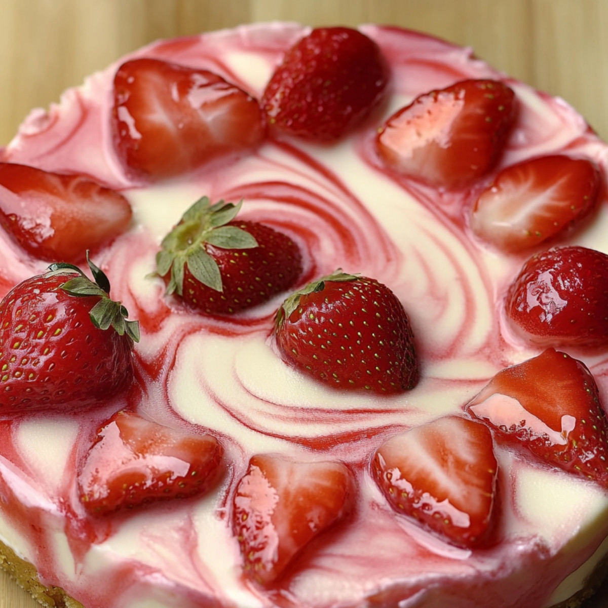 Strawberry Swirl Cheesecake