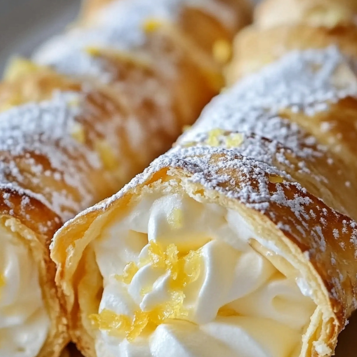 Zesty Lemon Meringue Pie Cannolis