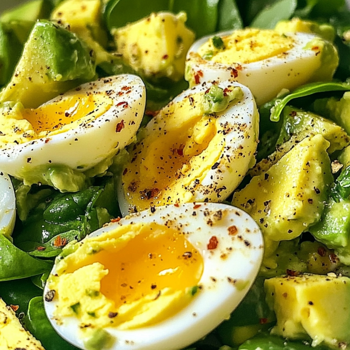 Avocado Spinach Egg Salad